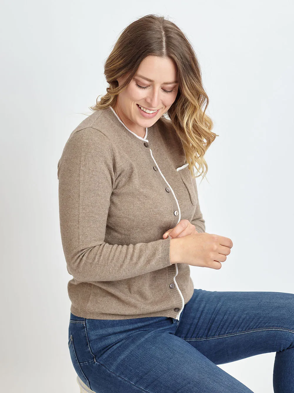 100% Mongolian Cashmere Button Cardigan