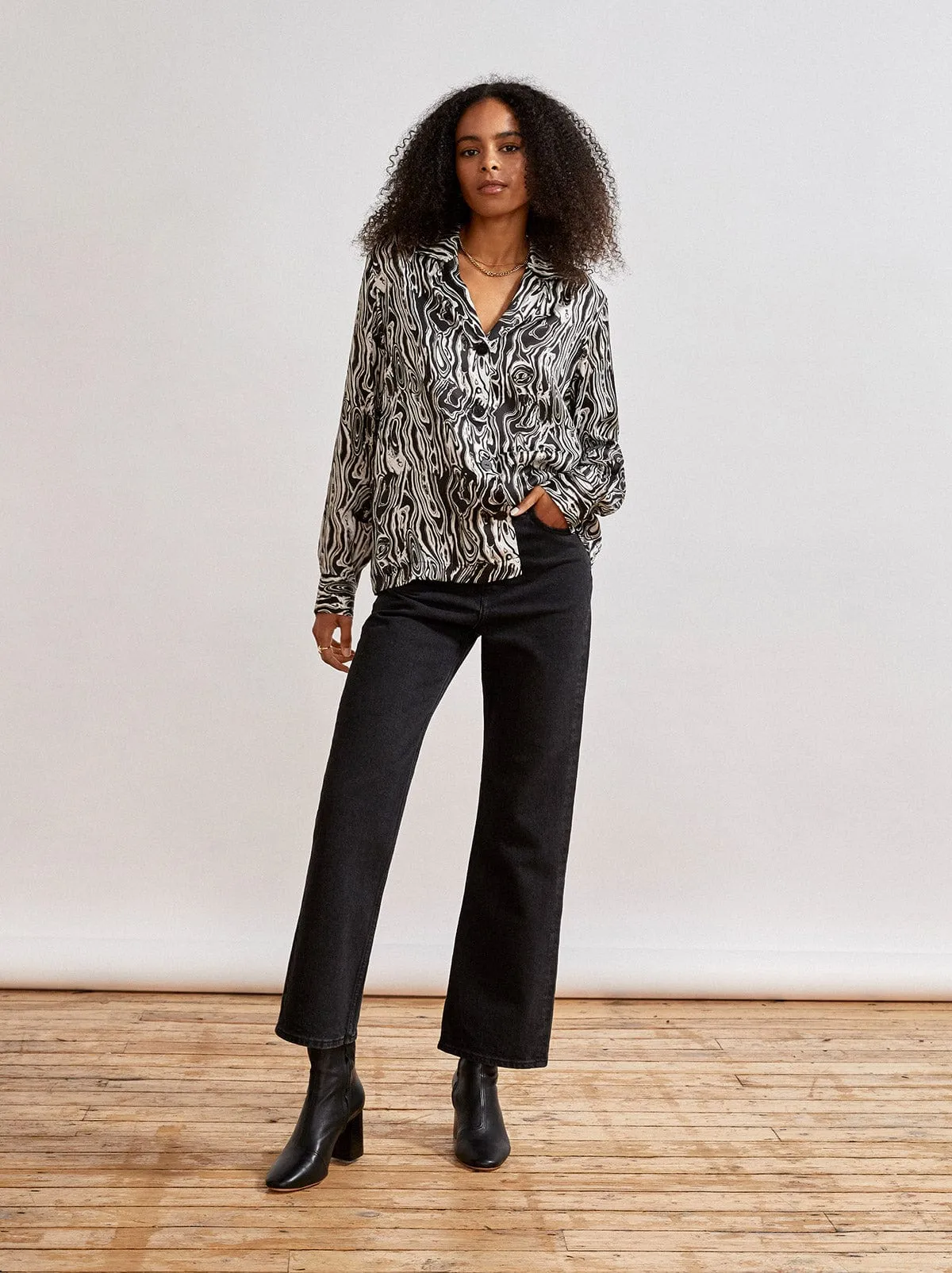 Adina Malachite Print Top