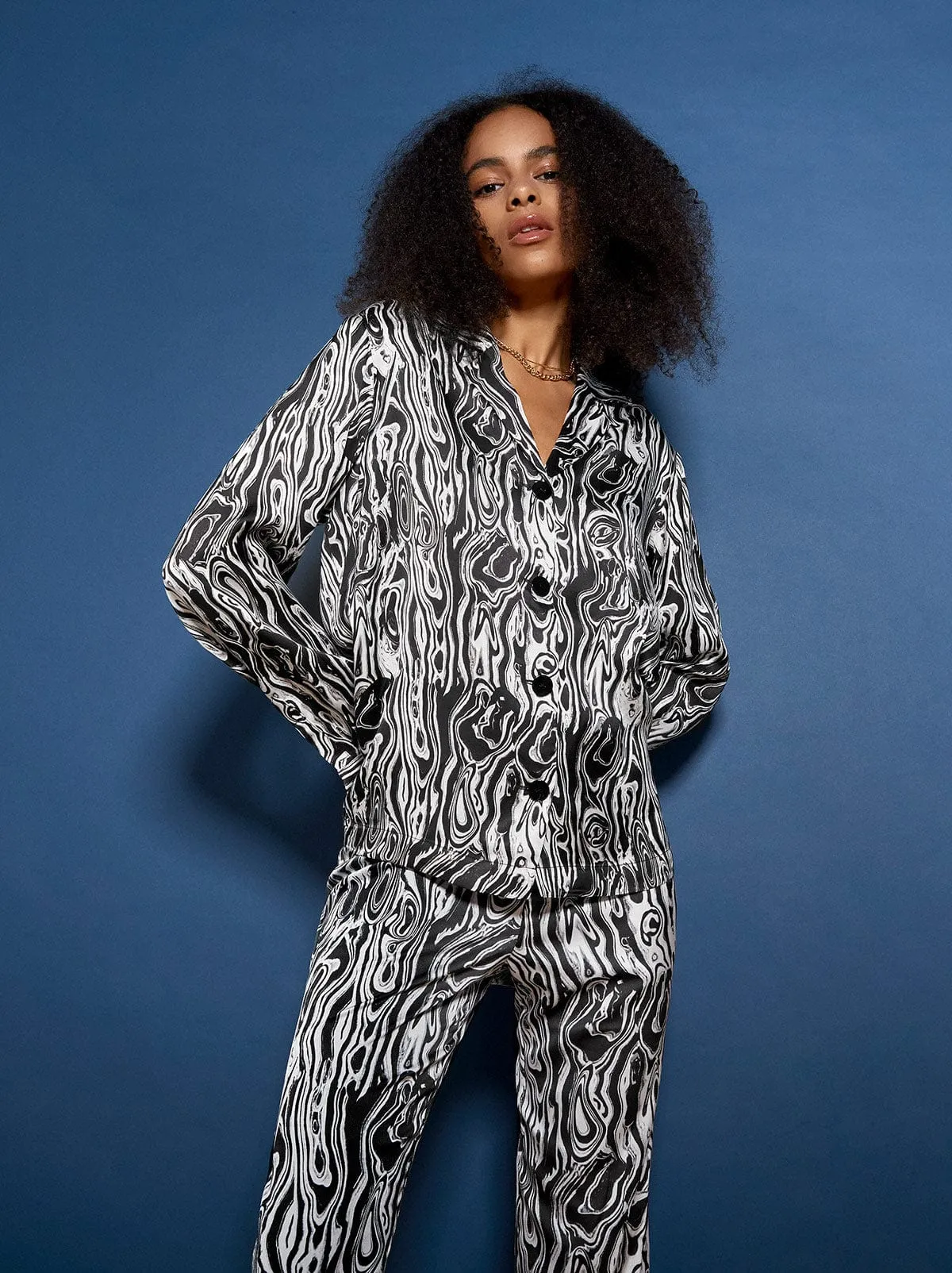 Adina Malachite Print Top