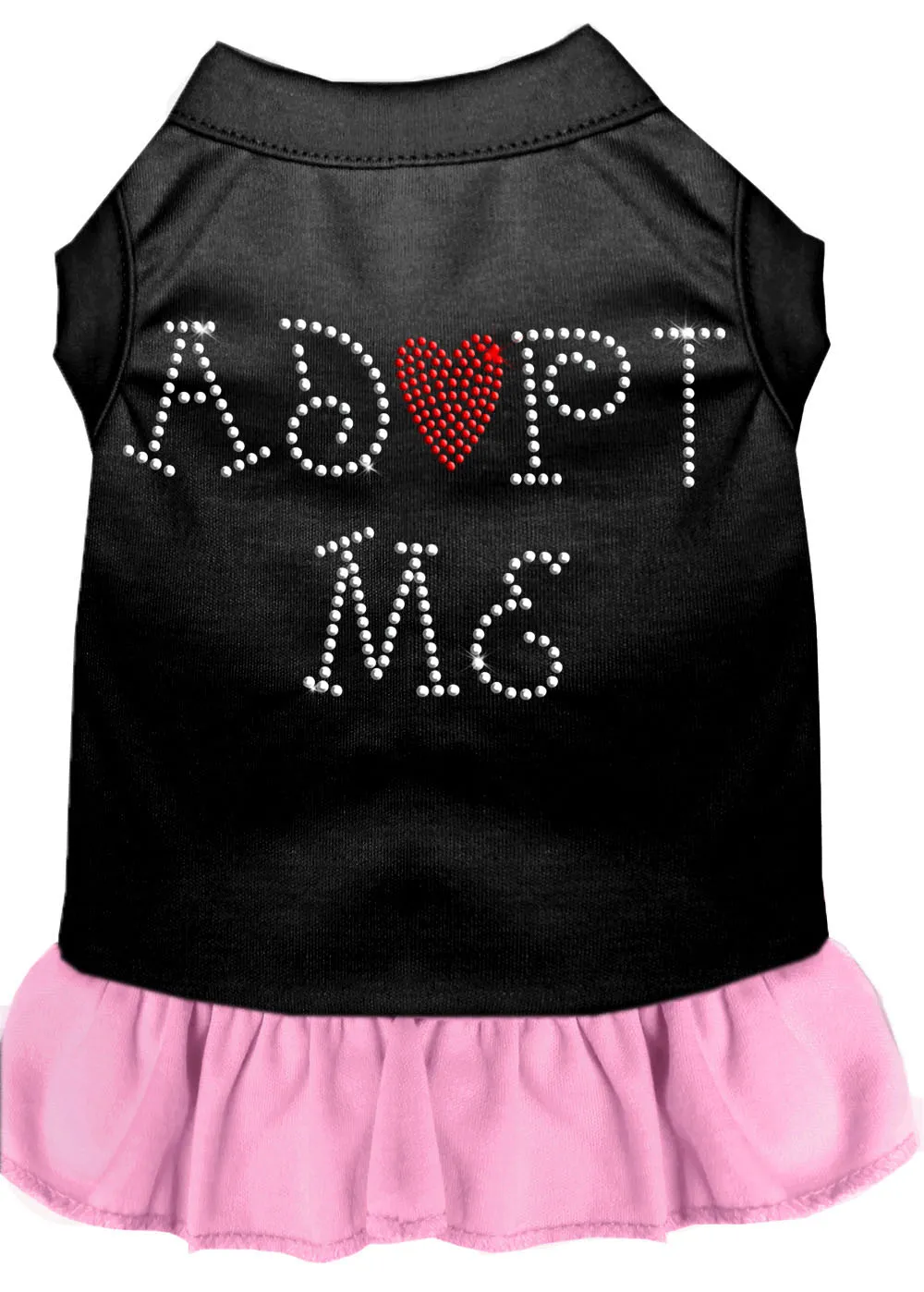 Adopt Me Rhinestone Dresses Black With Light Pink Xxxl