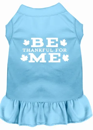 Be Thankful For Me Screen Print Dress Baby Blue Xl