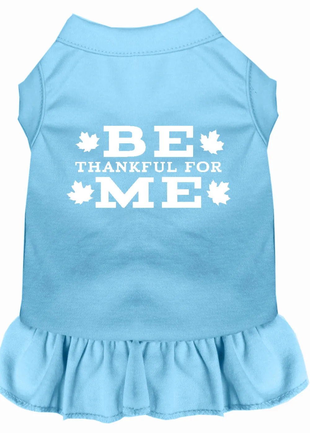 Be Thankful For Me Screen Print Dress Baby Blue Xl