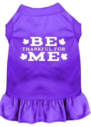 Be Thankful For Me Screen Print Dress Purple Xl