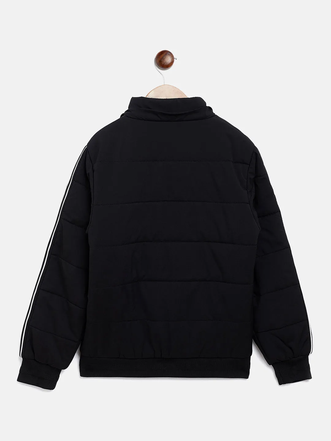 Black Detachable Hood Jacket
