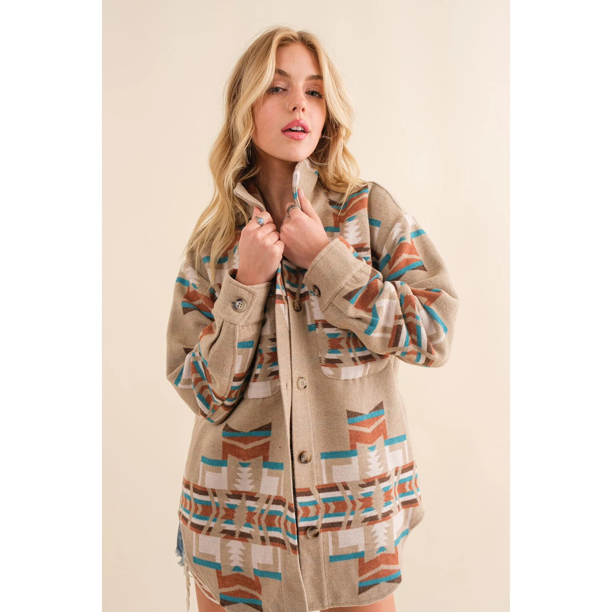Blue B Women's Aztec Print Jacket