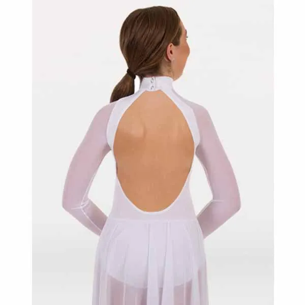 Body Wrappers MT151 Girls MicroTECH Long Sleeve Dance Dress