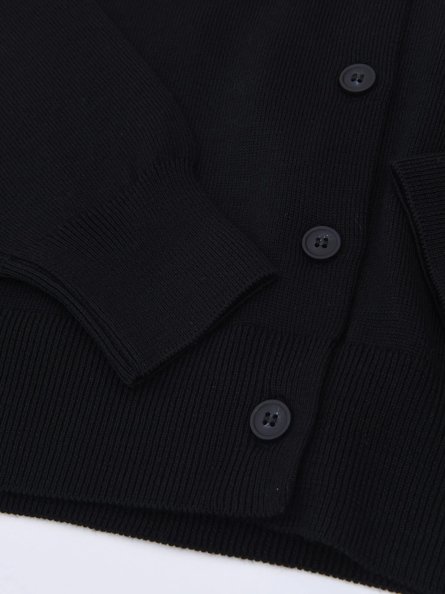BOLD FOX HEAD PATCH REGULAR CARDIGAN_BLACKP199