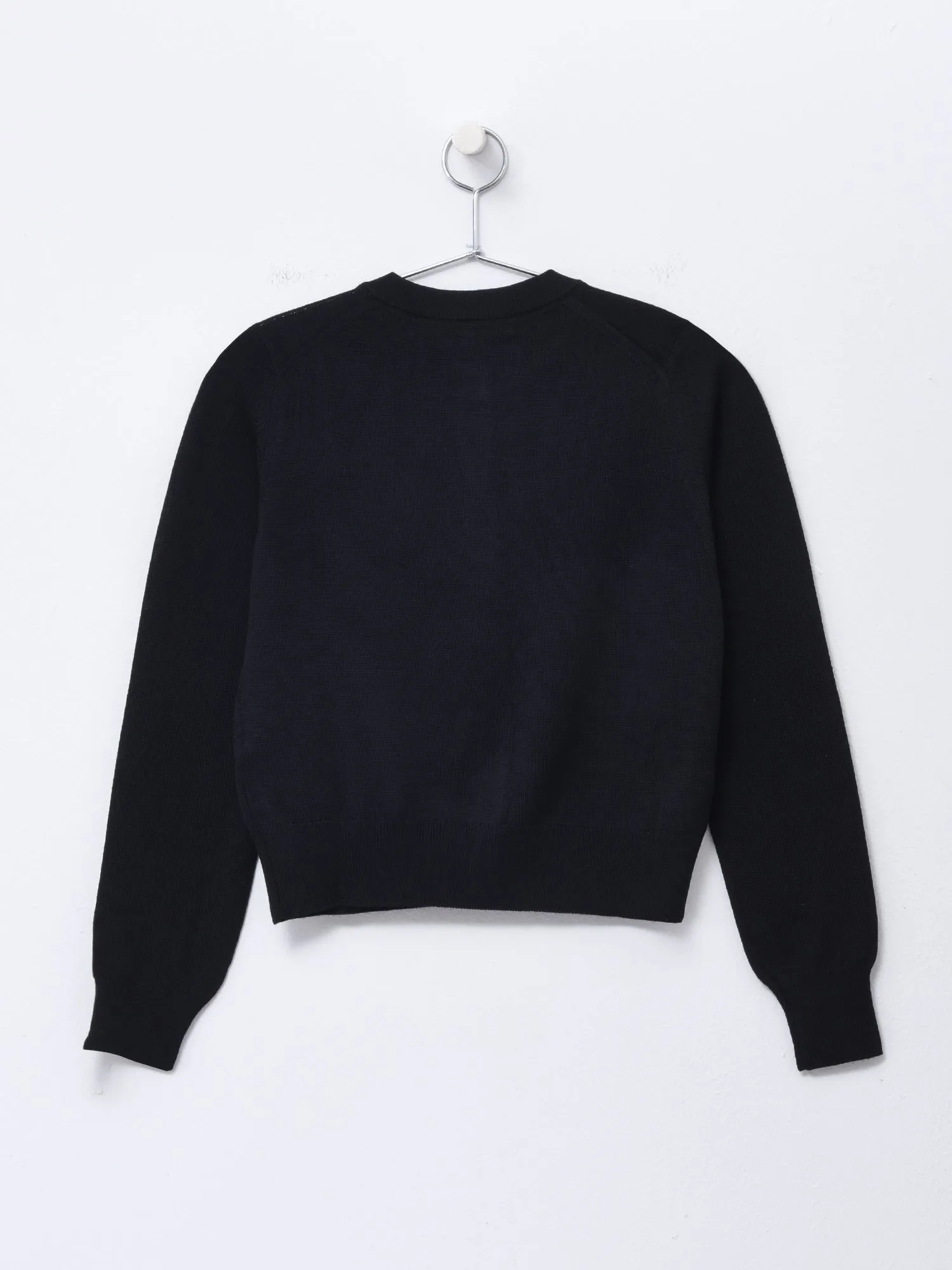 BOLD FOX HEAD PATCH REGULAR CARDIGAN_BLACKP199