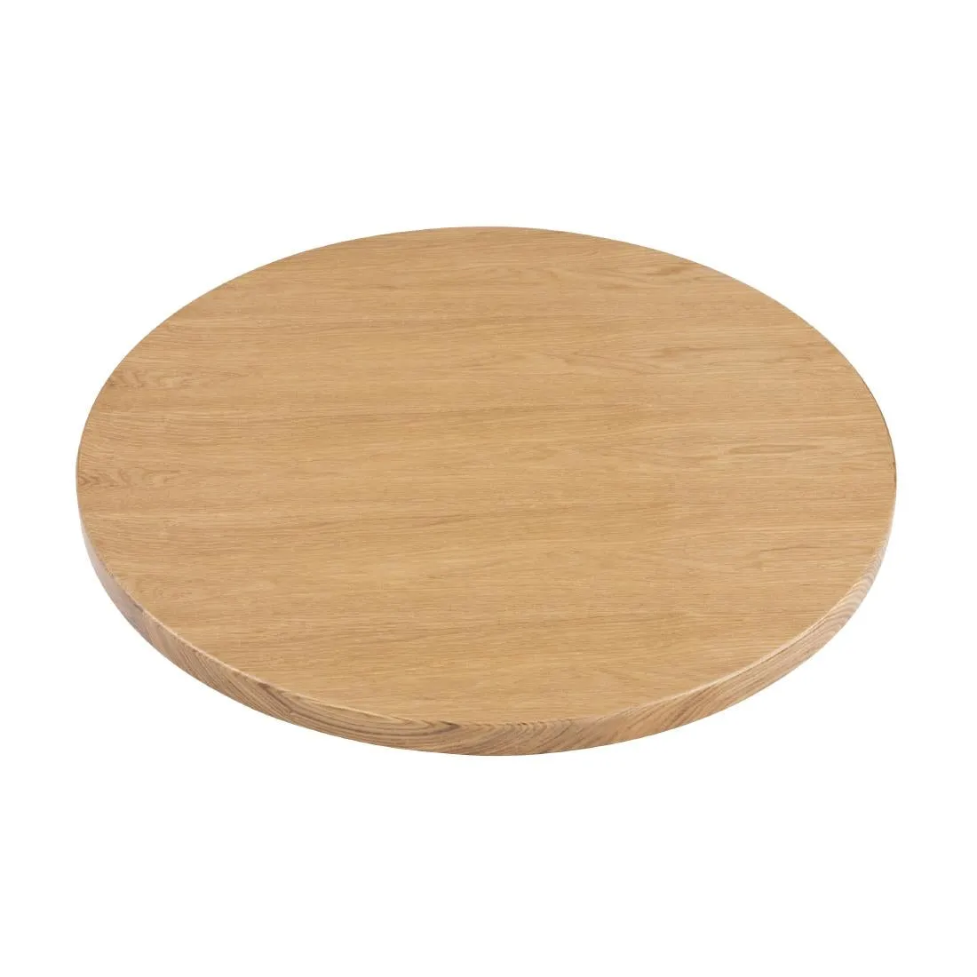 Bolero Pre-drilled Round Table Top Natural Ash Veneer 600mm - DC469