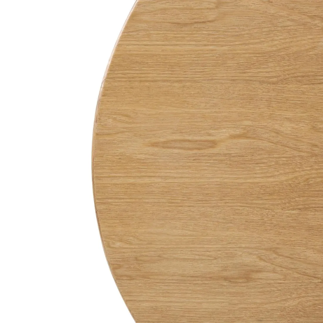 Bolero Pre-drilled Round Table Top Natural Ash Veneer 600mm - DC469