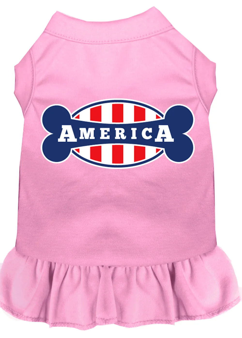 Bonely In America Screen Print Dress Light Pink Xxl