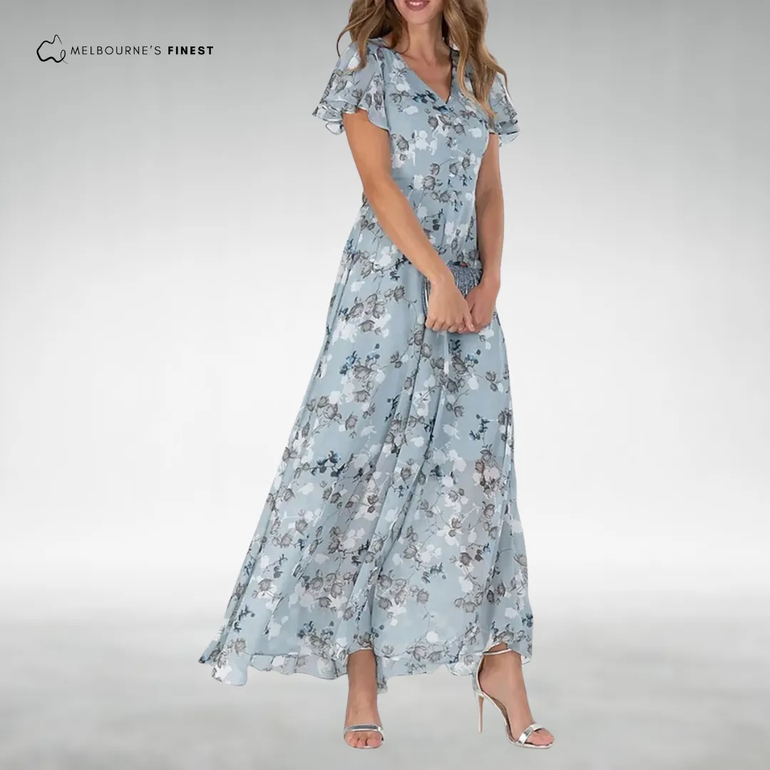 Bonita™ Elegant V-Neck Women's Dress
