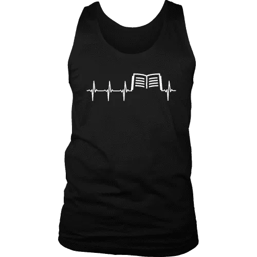 Book heart pulse Mens Tank