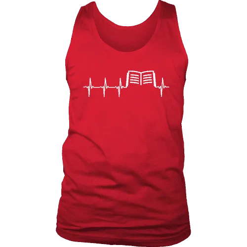 Book heart pulse Mens Tank