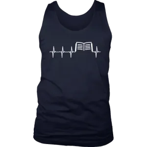 Book heart pulse Mens Tank
