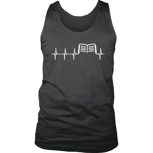 Book heart pulse Mens Tank