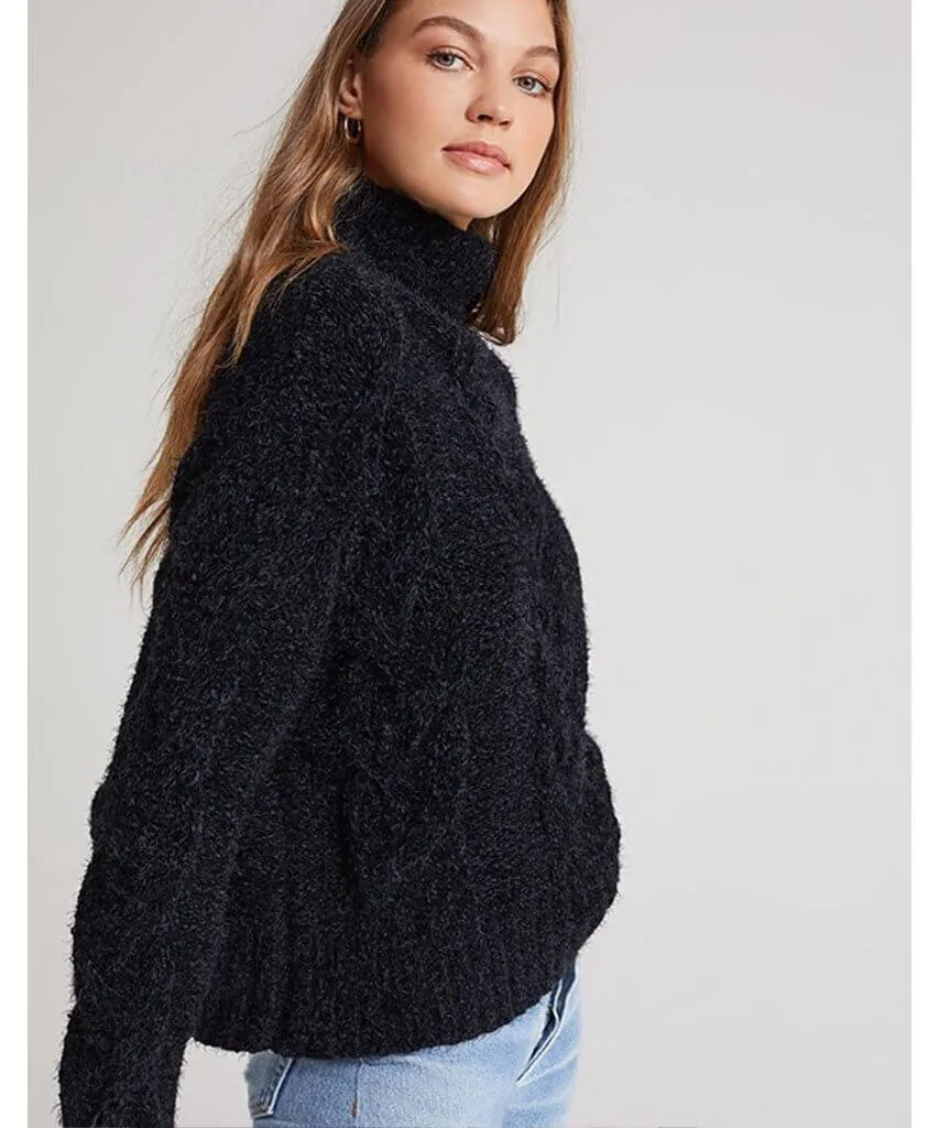 Cable Knit Sweater Black