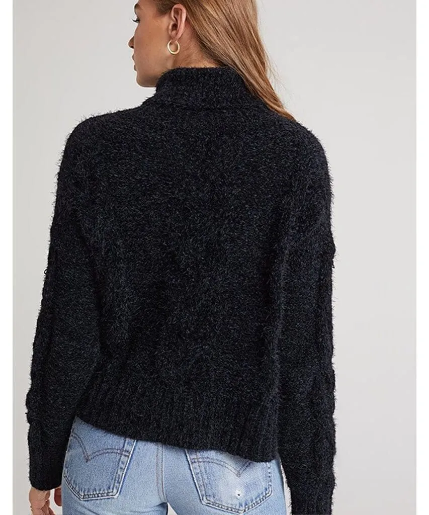 Cable Knit Sweater Black