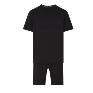 Calvin Klein Cotton Stretch Lounge Short Sleeve Short Set - Black