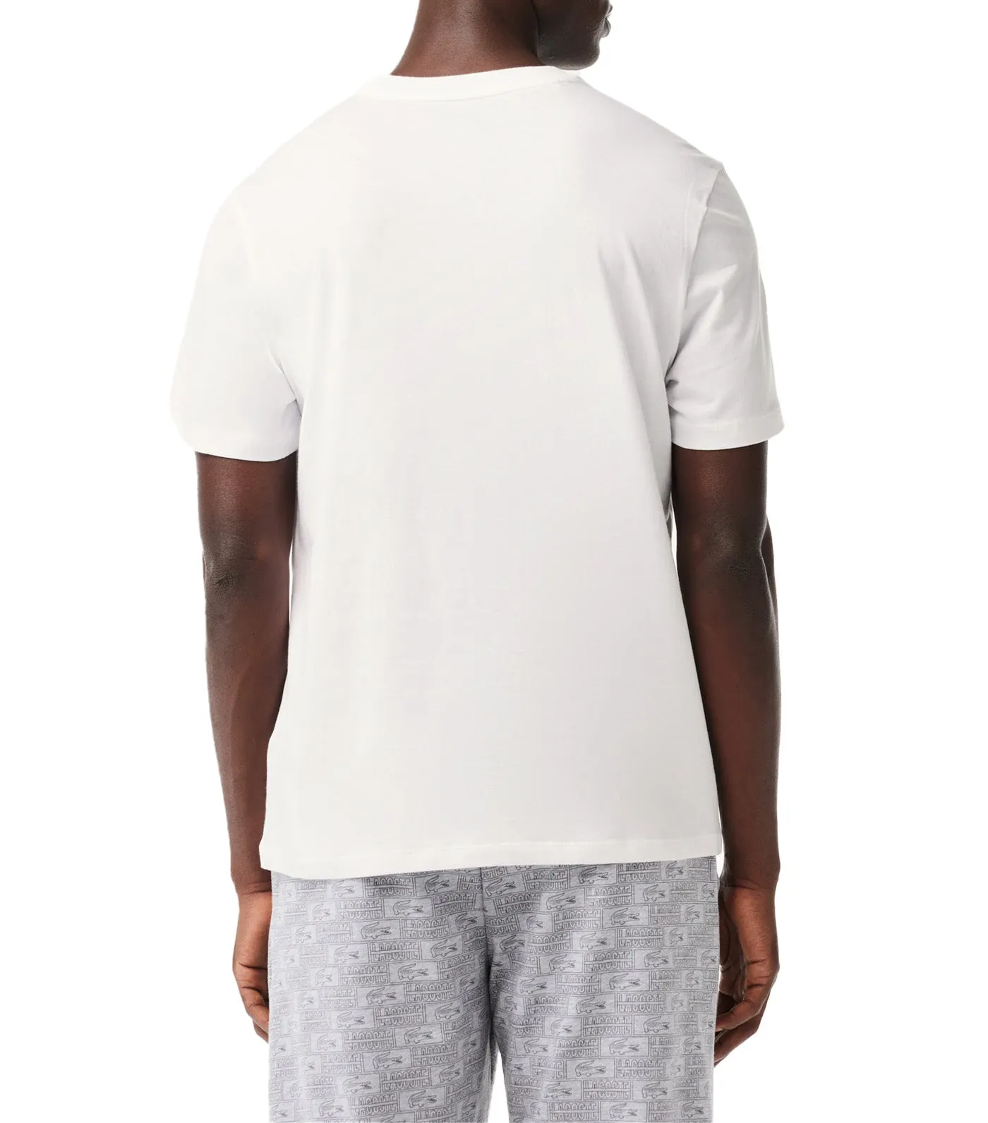 Cotton Jersey Printed Lounge T-Shirt White/Abysm