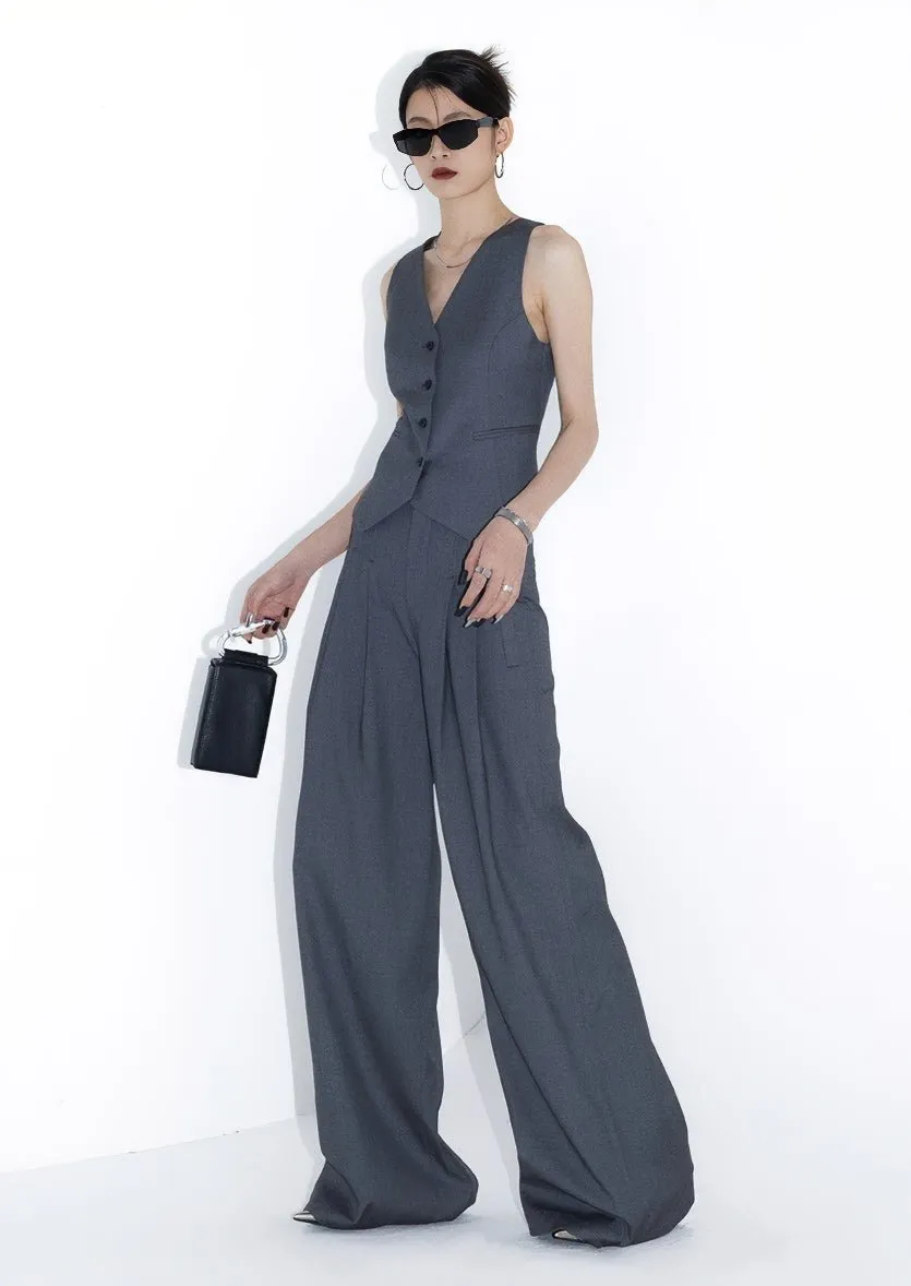 CROSSOVER BACKLESS V-NECK VEST