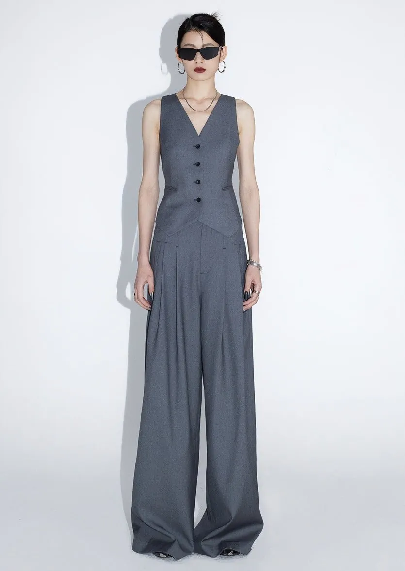 CROSSOVER BACKLESS V-NECK VEST