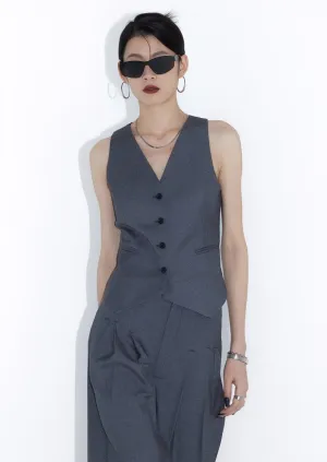 CROSSOVER BACKLESS V-NECK VEST