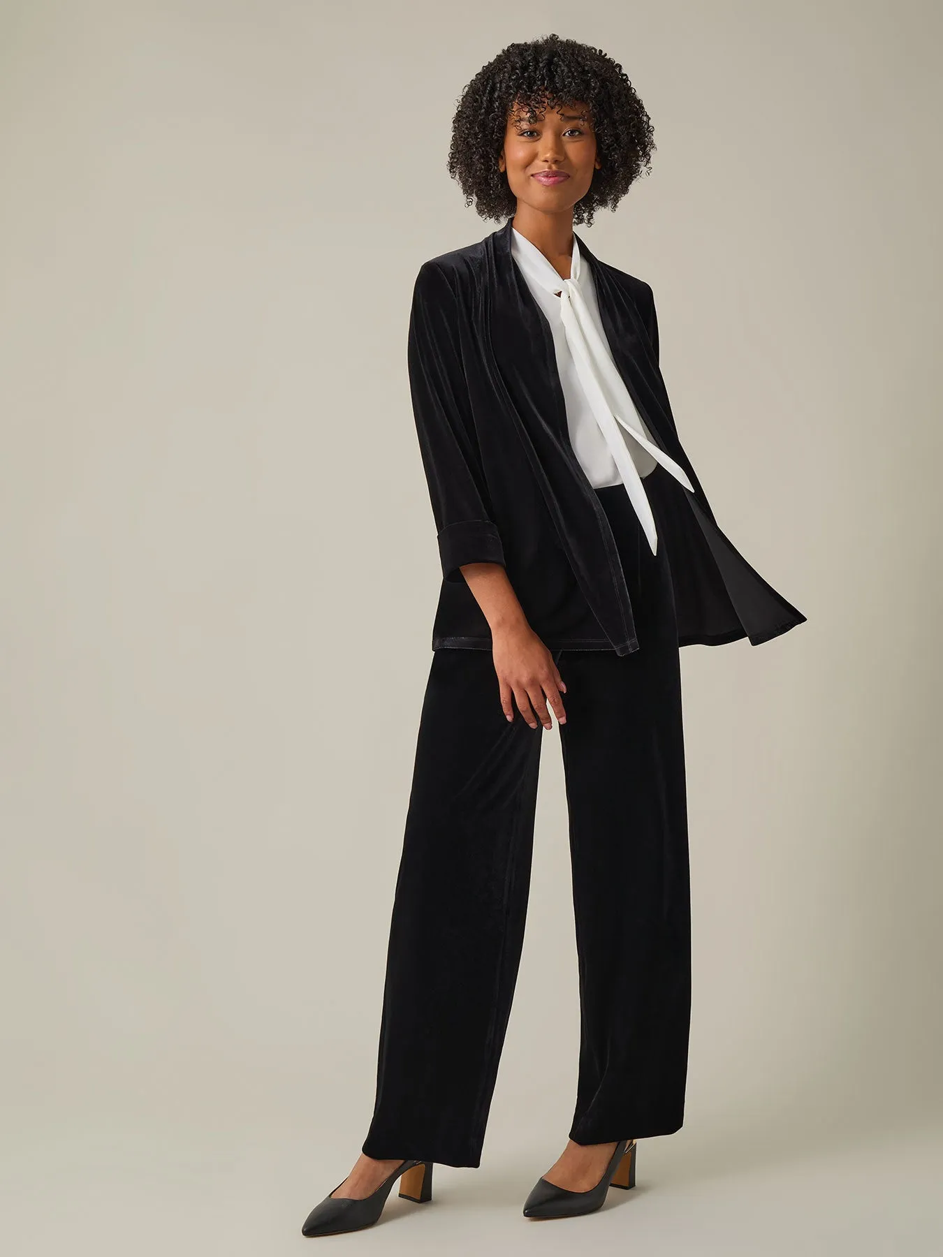 Cuffed Sleeve Cardigan, Velvet