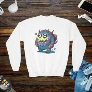 Cute Monster Youth Crewneck Sweatshirt for Trendy Kids
