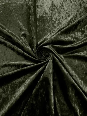 Dark Olive Crushed Velvet Fabric/58 Inches Wide/Cosplays.