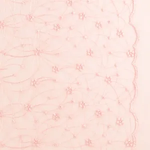 Embroidered Mesh With Sequins - BRIGITTE - 017 - Blush