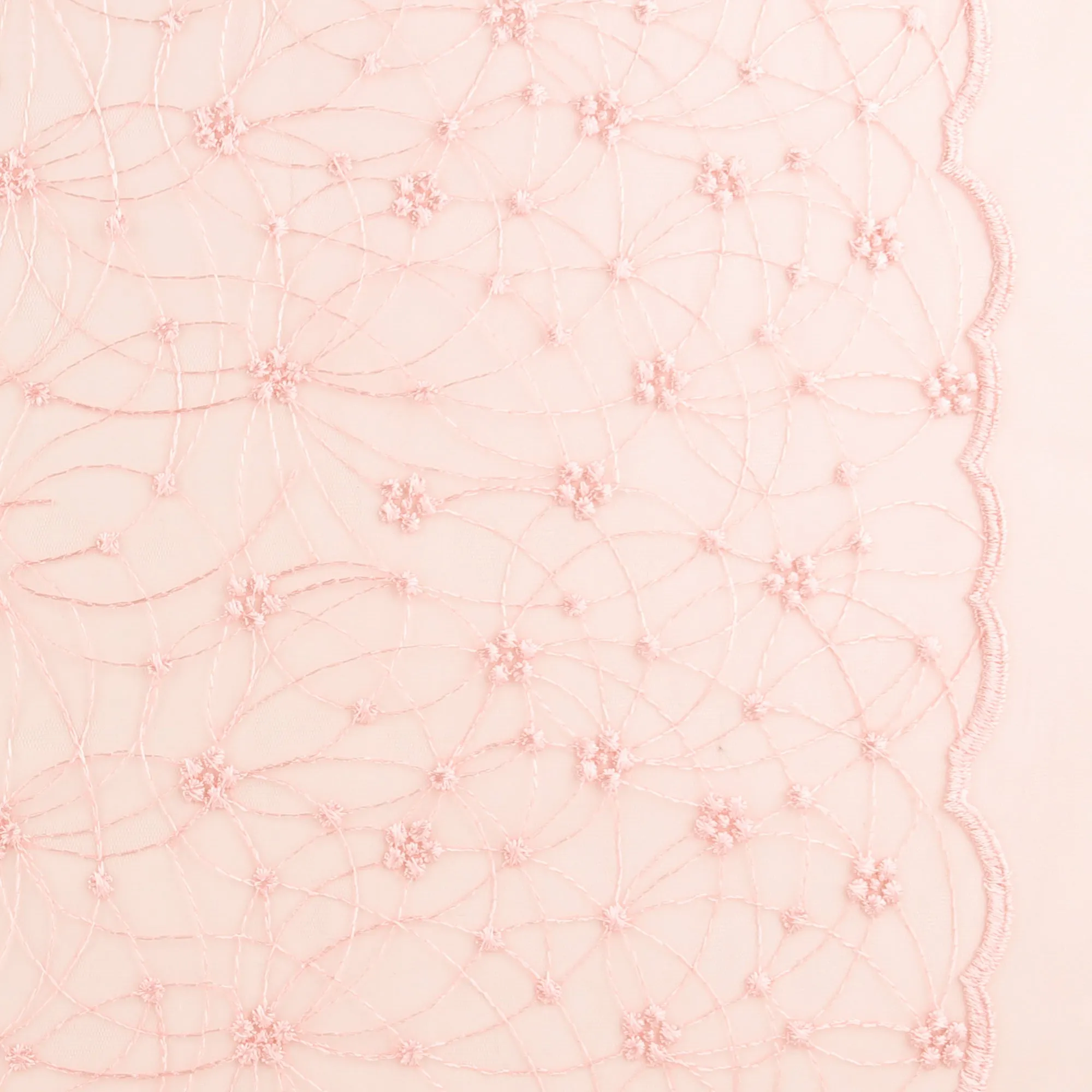 Embroidered Mesh With Sequins - BRIGITTE - 017 - Blush