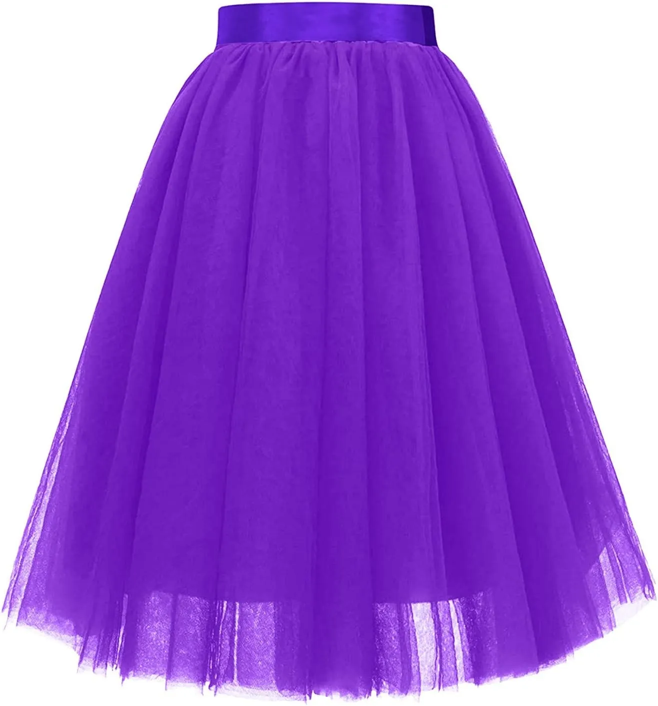 Fashion Versatile Stretchy Black Midi Skirt Skater Women's Flared Skirt Party Night A-line Casual Midi Skirt for