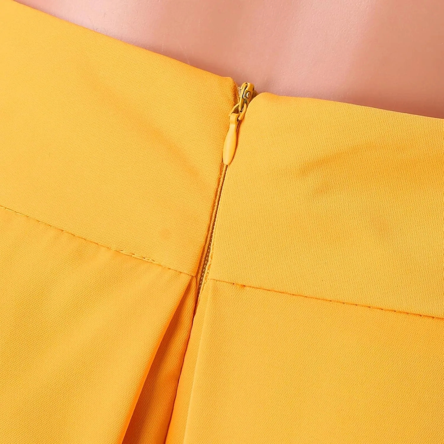 Fashion Women Skirt Elastic Waist A-Line High Waist Skirt Spring Dresses Midi Skirts Solid Skirt Double Slit