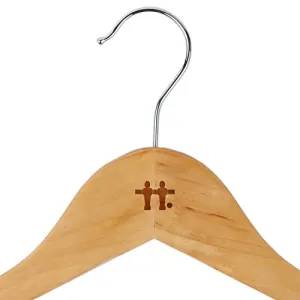Foosball Maple Clothes Hangers - Wooden Suit Hanger - Laser Engraved Design - Wooden Hangers for Dresses, Wedding Gowns, Suits, and Other Special Garments