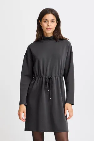 Fransa Sweater Dress Charcoal Grey