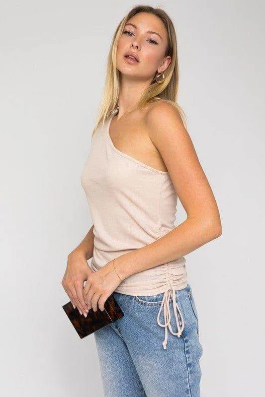 Gilli | One Shoulder Side Rushing Top