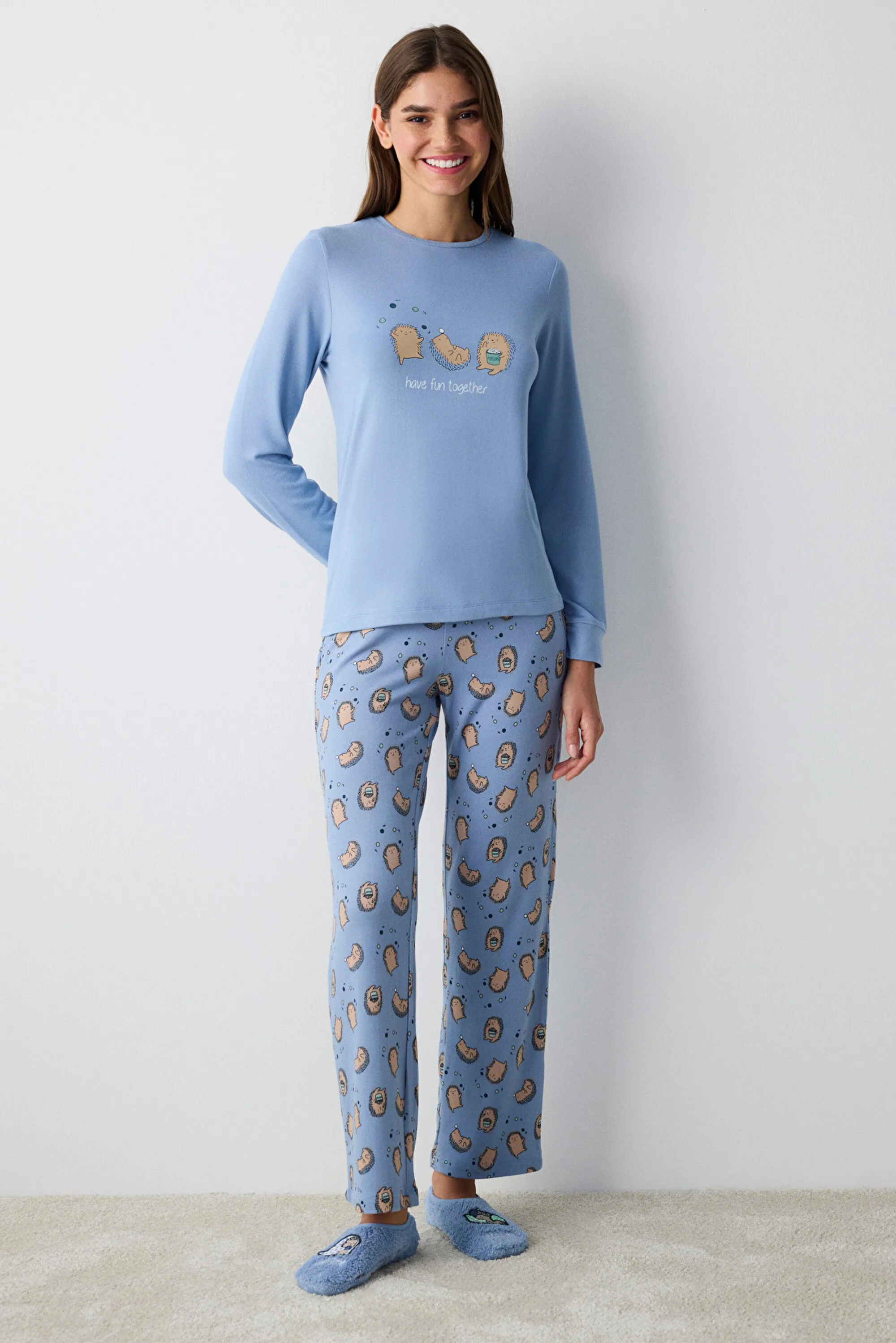 Have Fun Light Blue Thermal Pajama Bottoms