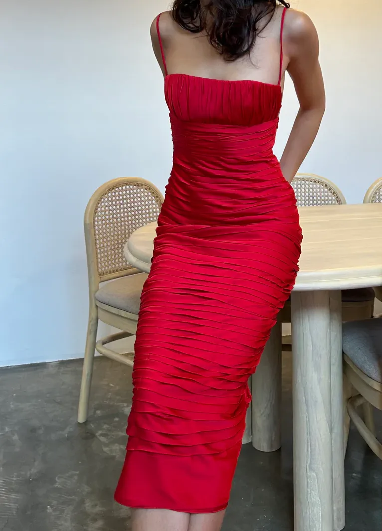 Henry | Mermaid Spaghetti Straps Floor Length Sleeveless Pink Prom Dress