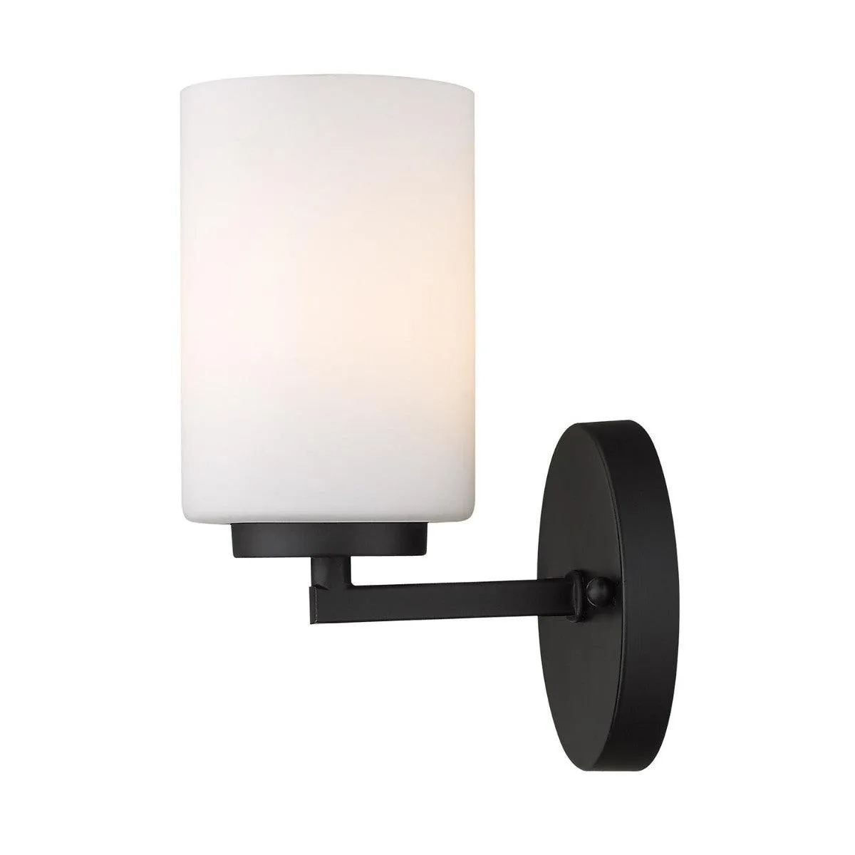 Manhattan 9 in Armed Sconce Black finish