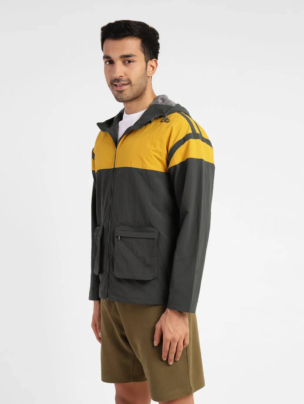 Men's Colorblock Hooded Sport Jacket