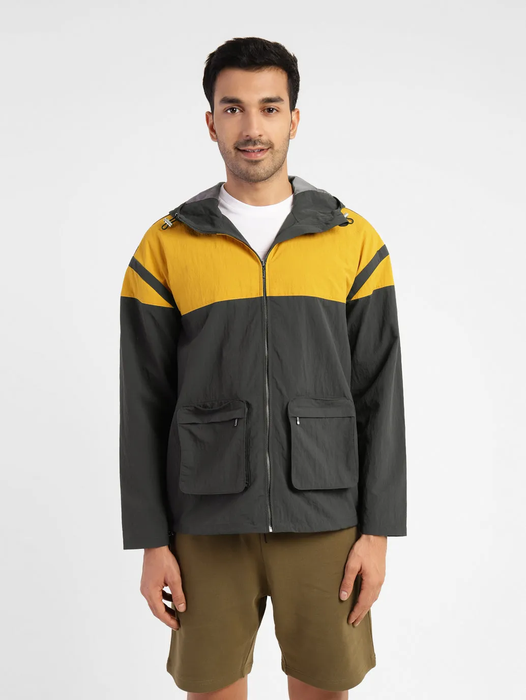 Men's Colorblock Hooded Sport Jacket