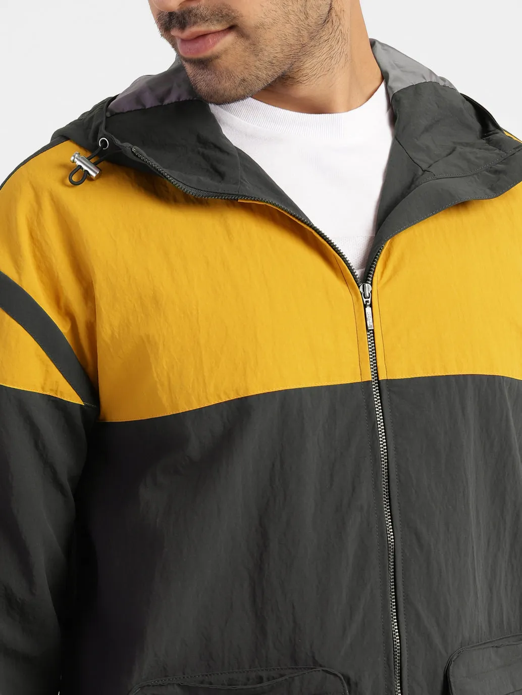 Men's Colorblock Hooded Sport Jacket