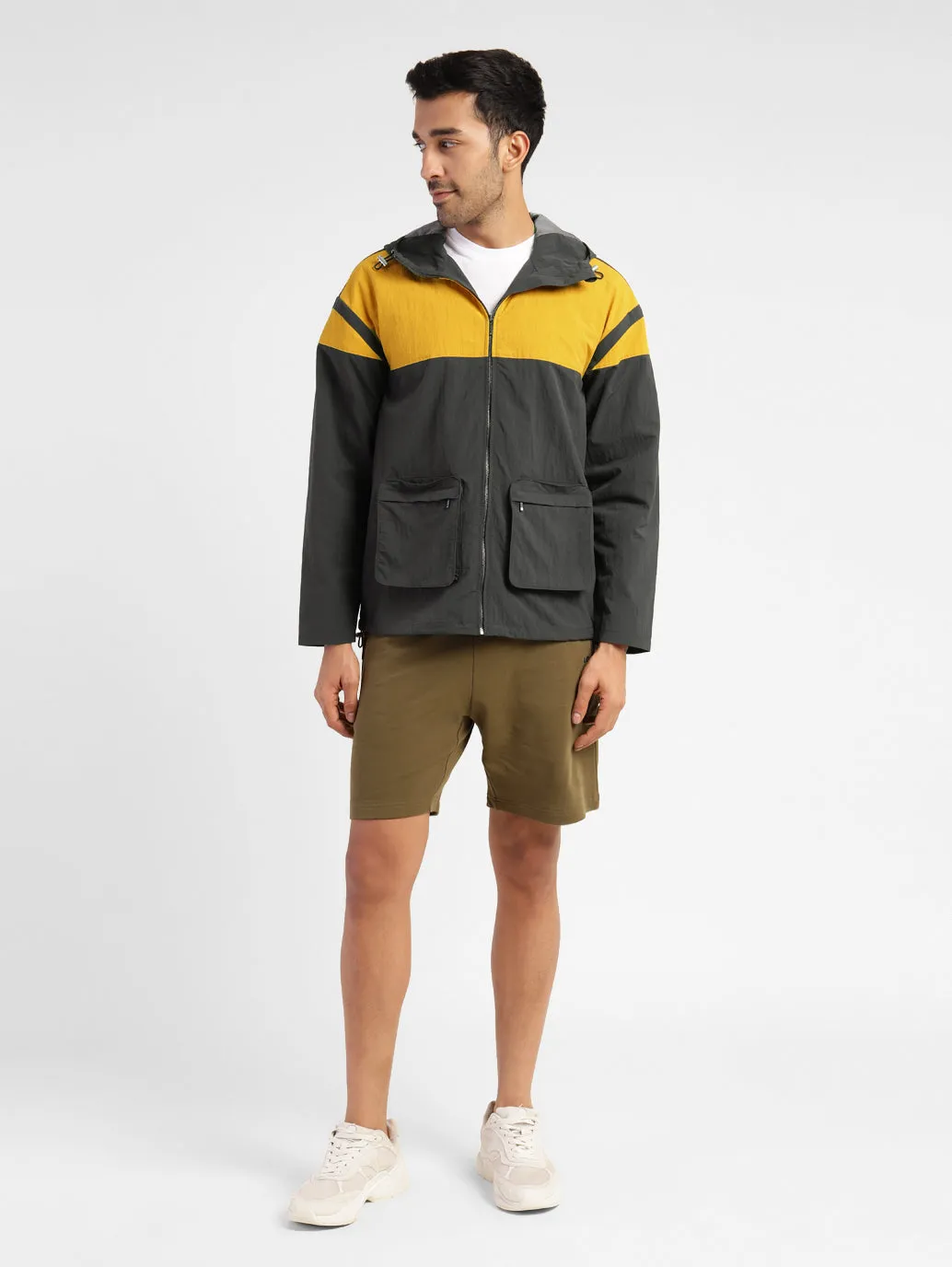 Men's Colorblock Hooded Sport Jacket