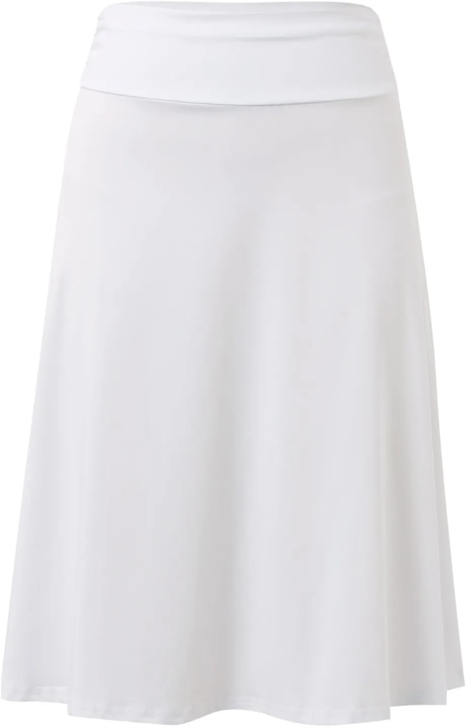 Midi Skirts for Women Women's Ruched High Waist Knee Length A Line Stretchy Flared Casual Skirt