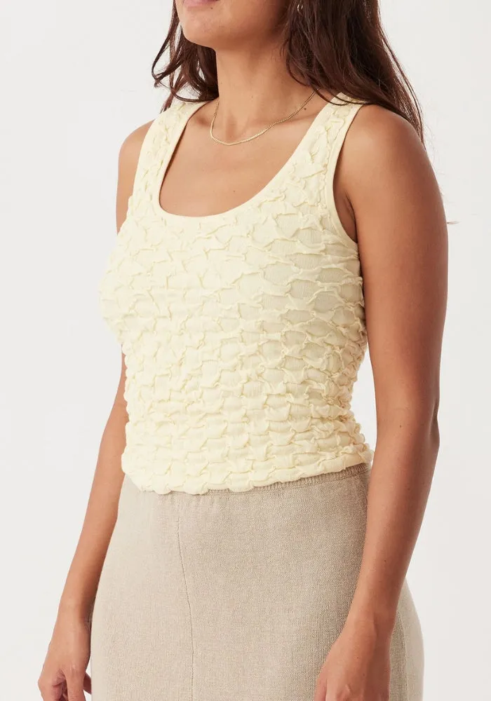Mila Reversible Textured Tank - Butter