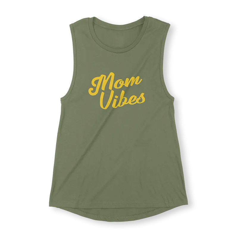 Mom Vibes Military Green Tank
