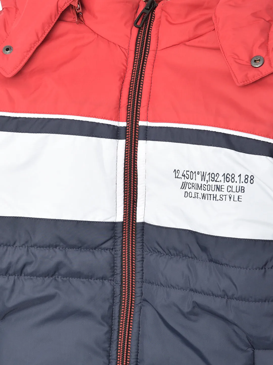 Multi Colourblocked Detachable Hood Jacket