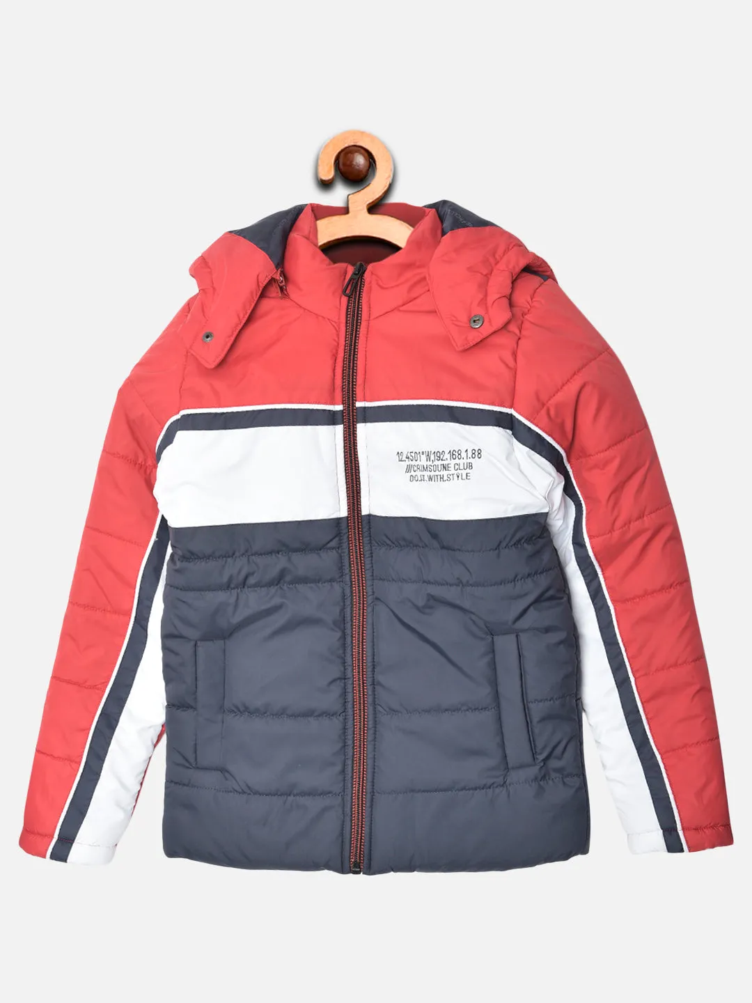 Multi Colourblocked Detachable Hood Jacket