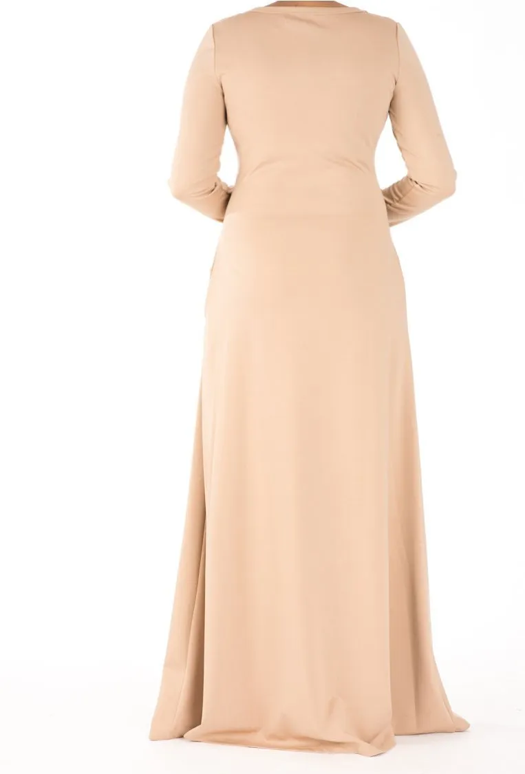 Nude Modern Cut Dress